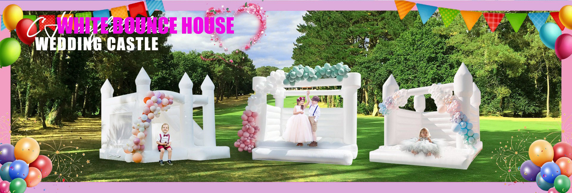 popular white bounce house