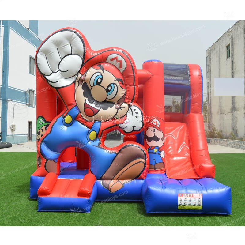 Super Mario Inflatable Bouncer Castle with Slide