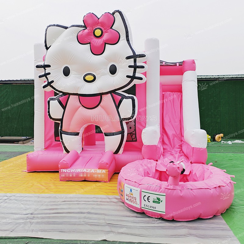 Hello Kitty Inflatable Bouncer Castle with Water Pool